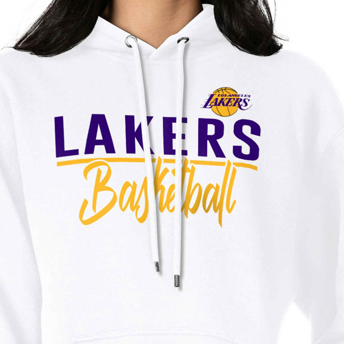 Los Angeles Lakers G-III 4Her by Carl Banks Women's Graphics Fleece Pullover Hoodie New