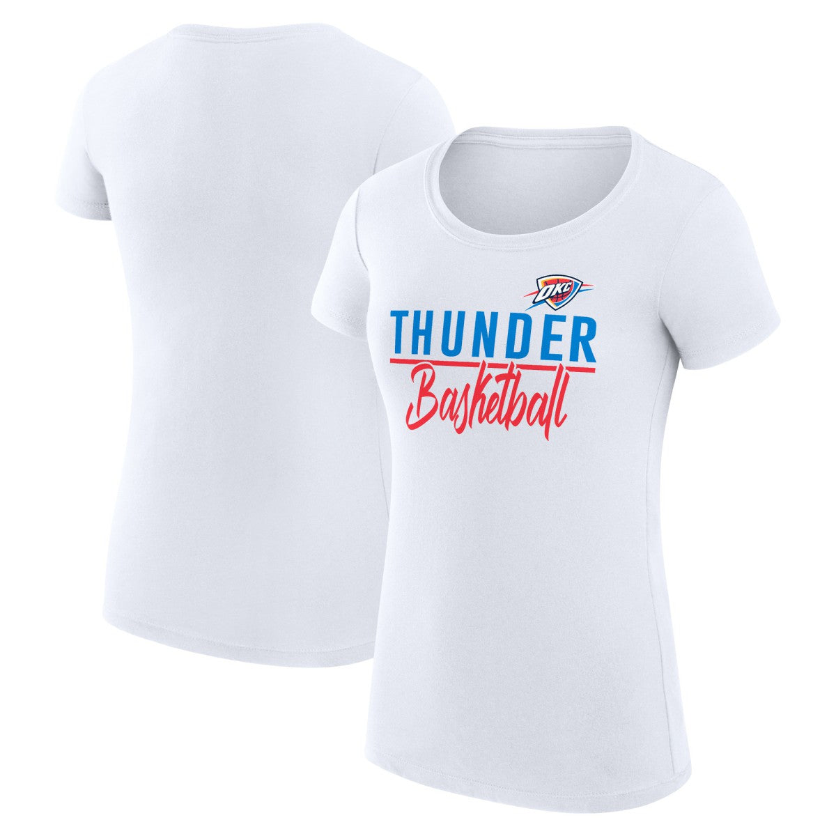 Oklahoma City Thunder G-III 4Her by Carl Banks Women's Super-Slim Fit Lightweight Team Sport V-Neck T-Shirt New