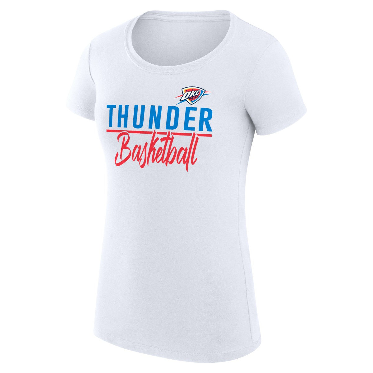 Oklahoma City Thunder G-III 4Her by Carl Banks Women's Super-Slim Fit Lightweight Team Sport V-Neck T-Shirt New