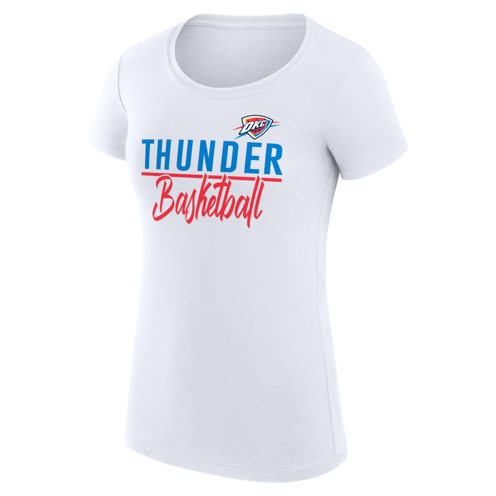 Oklahoma City Thunder G-III 4Her by Carl Banks Women's Super-Slim Fit Lightweight Team Sport V-Neck T-Shirt New