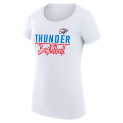 Oklahoma City Thunder G-III 4Her by Carl Banks Women's Super-Slim Fit Lightweight Team Sport V-Neck T-Shirt New