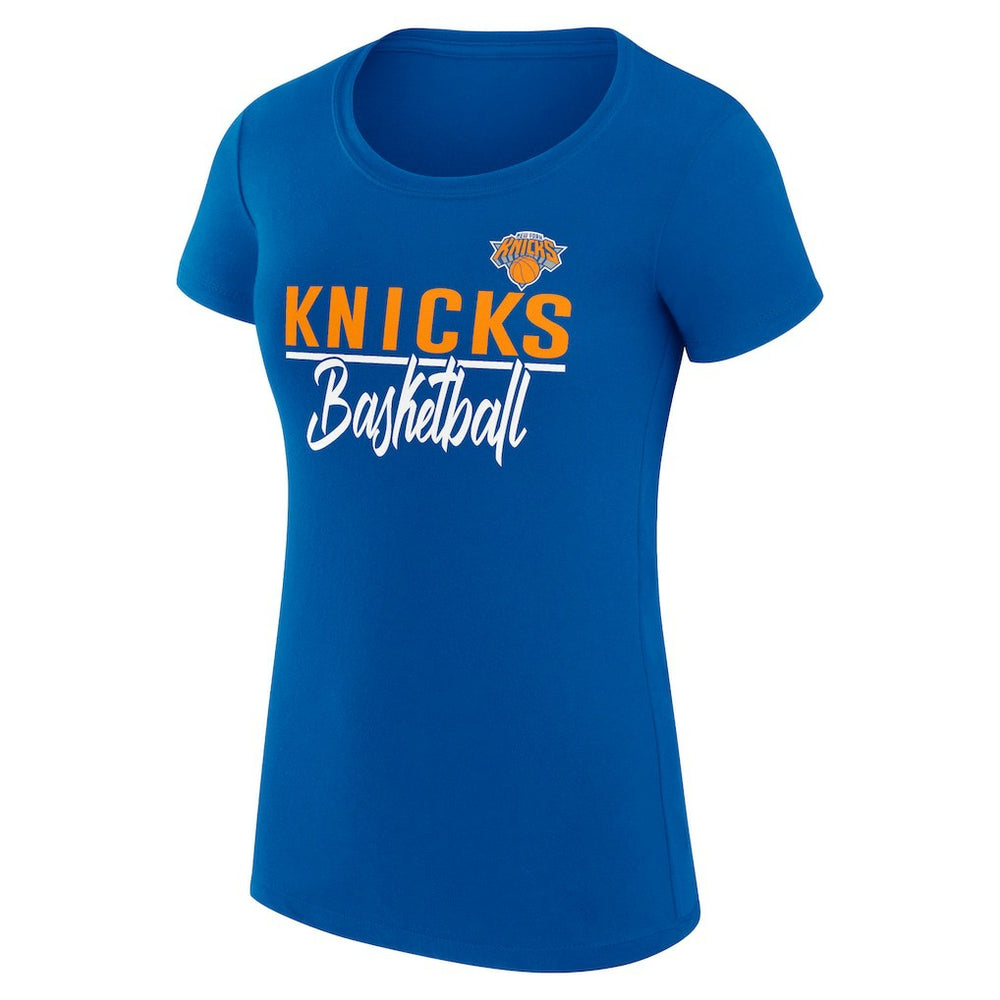 New York Knicks G-III 4Her by Carl Banks Women's Super-Slim Fit Lightweight Team Sport V-Neck T-Shirt On Sale