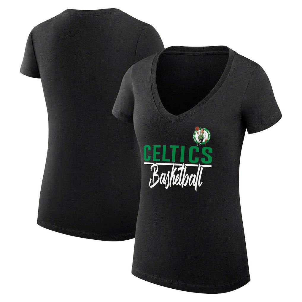 Boston Celtics G-III 4Her by Carl Banks Women's Super-Slim Fit Lightweight Team Sport V-Neck T-Shirt Online