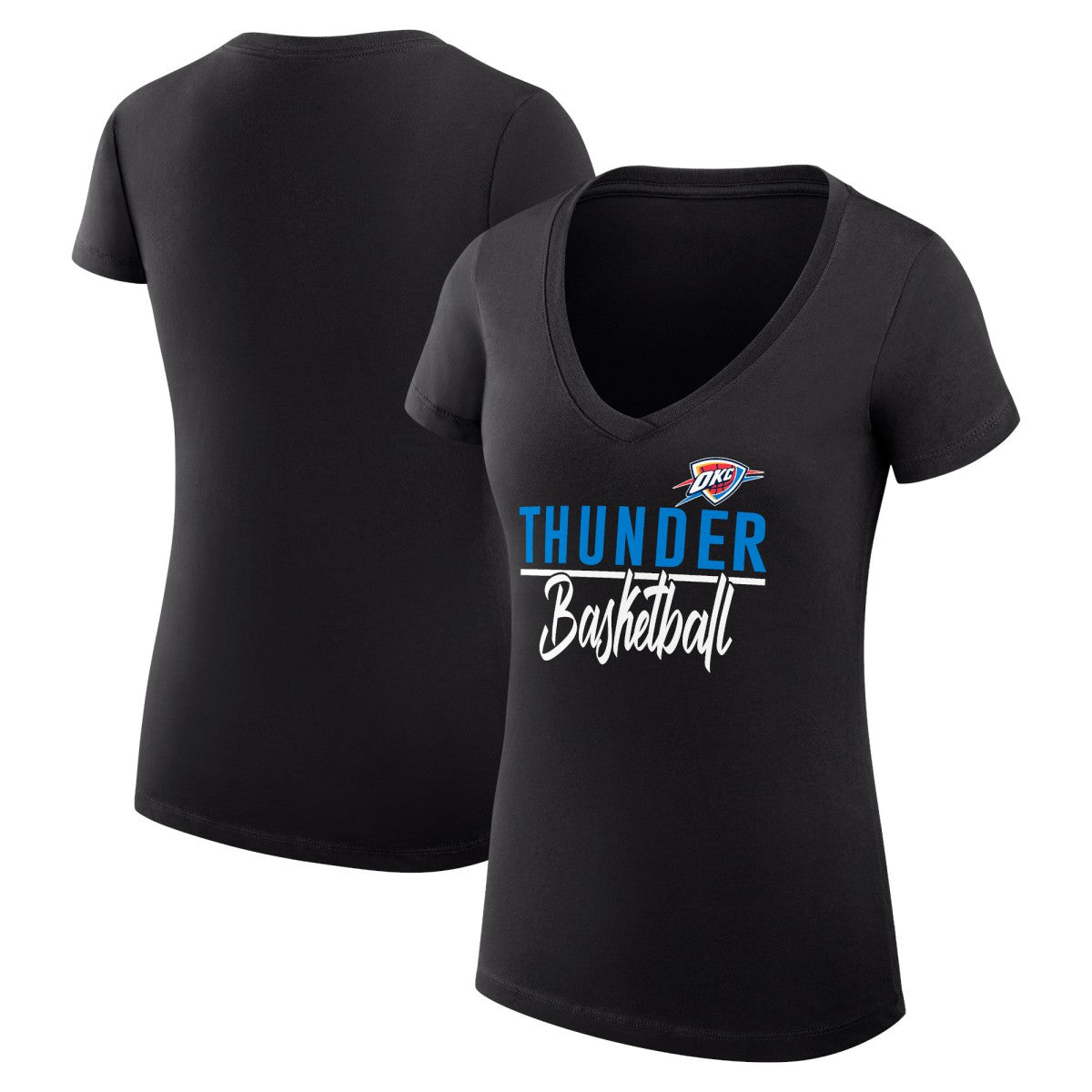 Oklahoma City Thunder G-III 4Her by Carl Banks Women's Super-Slim Fit Lightweight Team Sport V-Neck T-Shirt Outlet