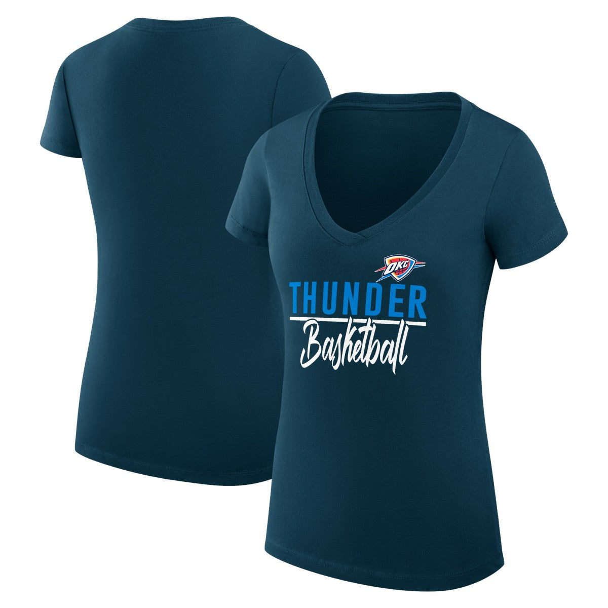 Oklahoma City Thunder G-III 4Her by Carl Banks Women's Super-Slim Fit Lightweight Team Sport V-Neck T-Shirt Discount