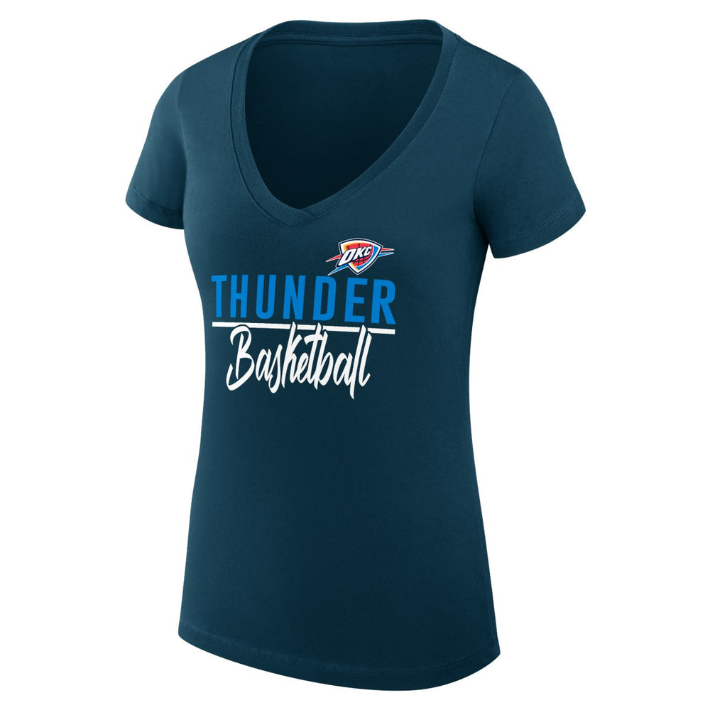 Oklahoma City Thunder G-III 4Her by Carl Banks Women's Super-Slim Fit Lightweight Team Sport V-Neck T-Shirt Discount