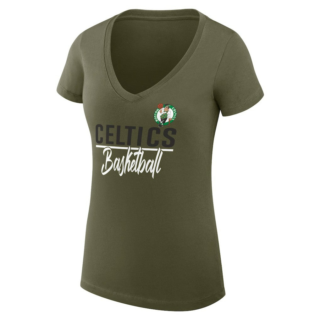 Boston Celtics G-III 4Her by Carl Banks Women's Super-Slim Fit Lightweight Team Sport V-Neck T-Shirt Discount