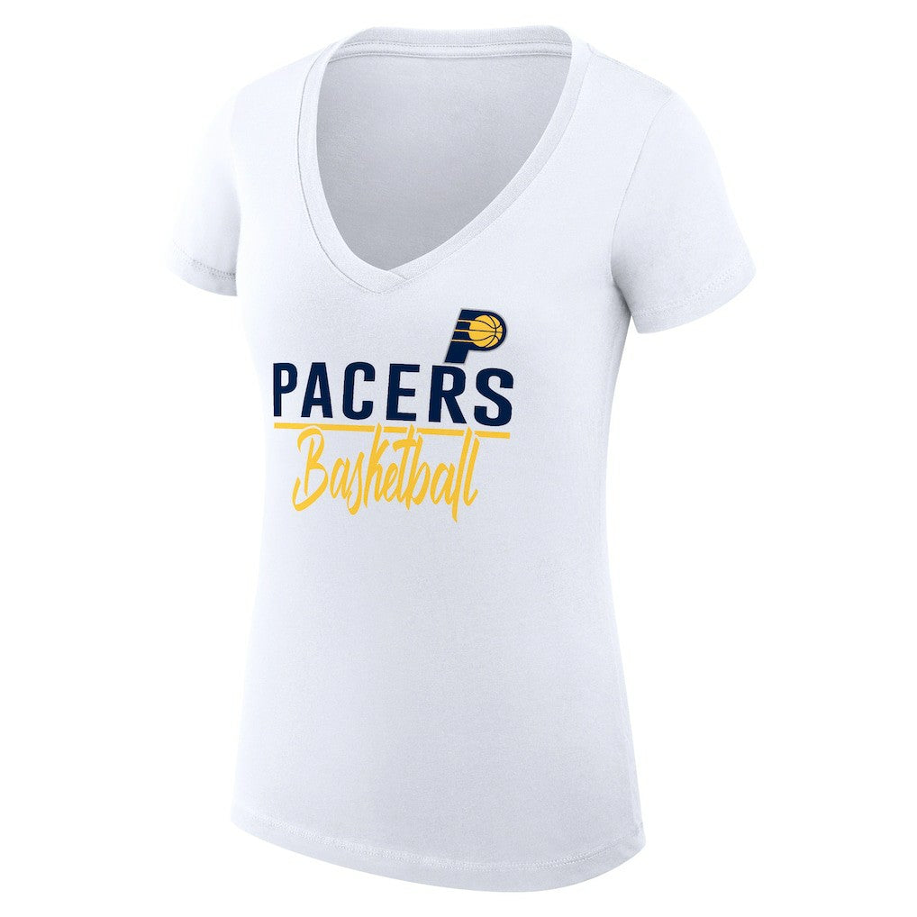 Indiana Pacers G-III 4Her by Carl Banks Women's Super-Slim Fit Lightweight Team Sport V-Neck T-Shirt Discount
