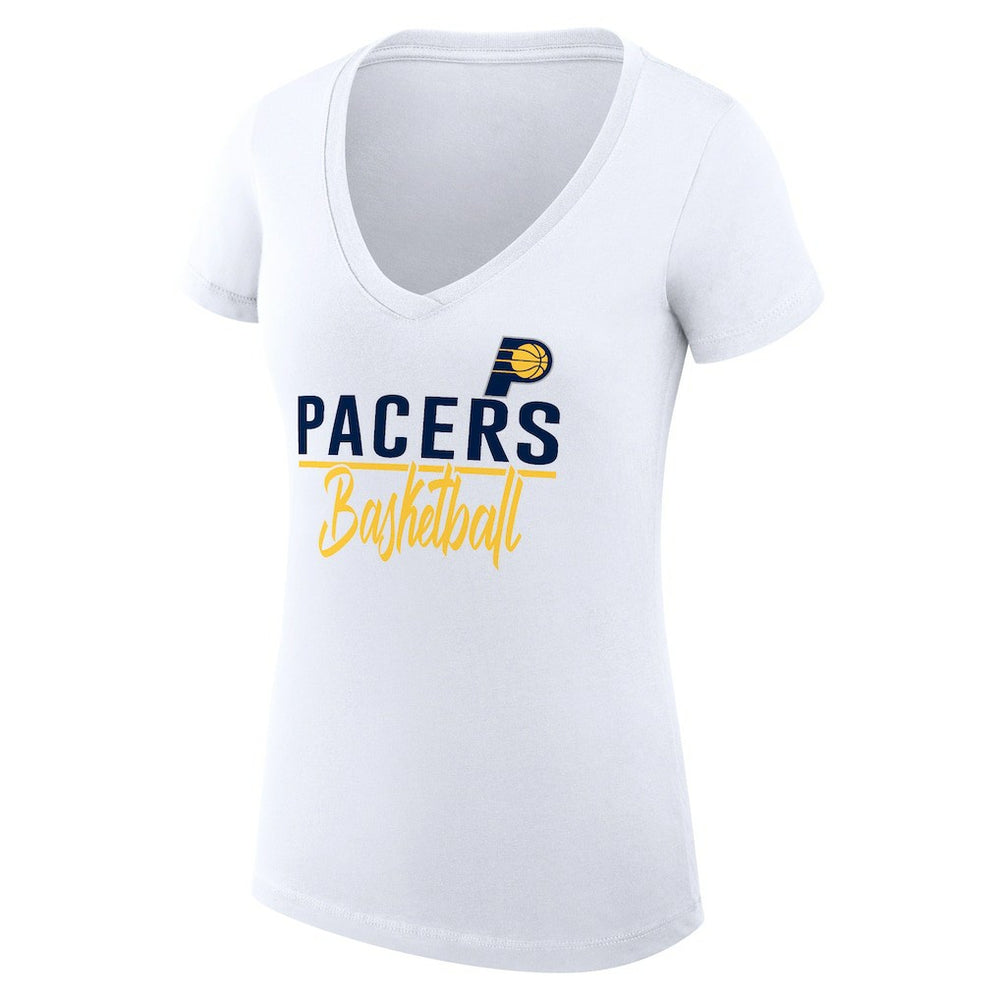Indiana Pacers G-III 4Her by Carl Banks Women's Super-Slim Fit Lightweight Team Sport V-Neck T-Shirt Discount