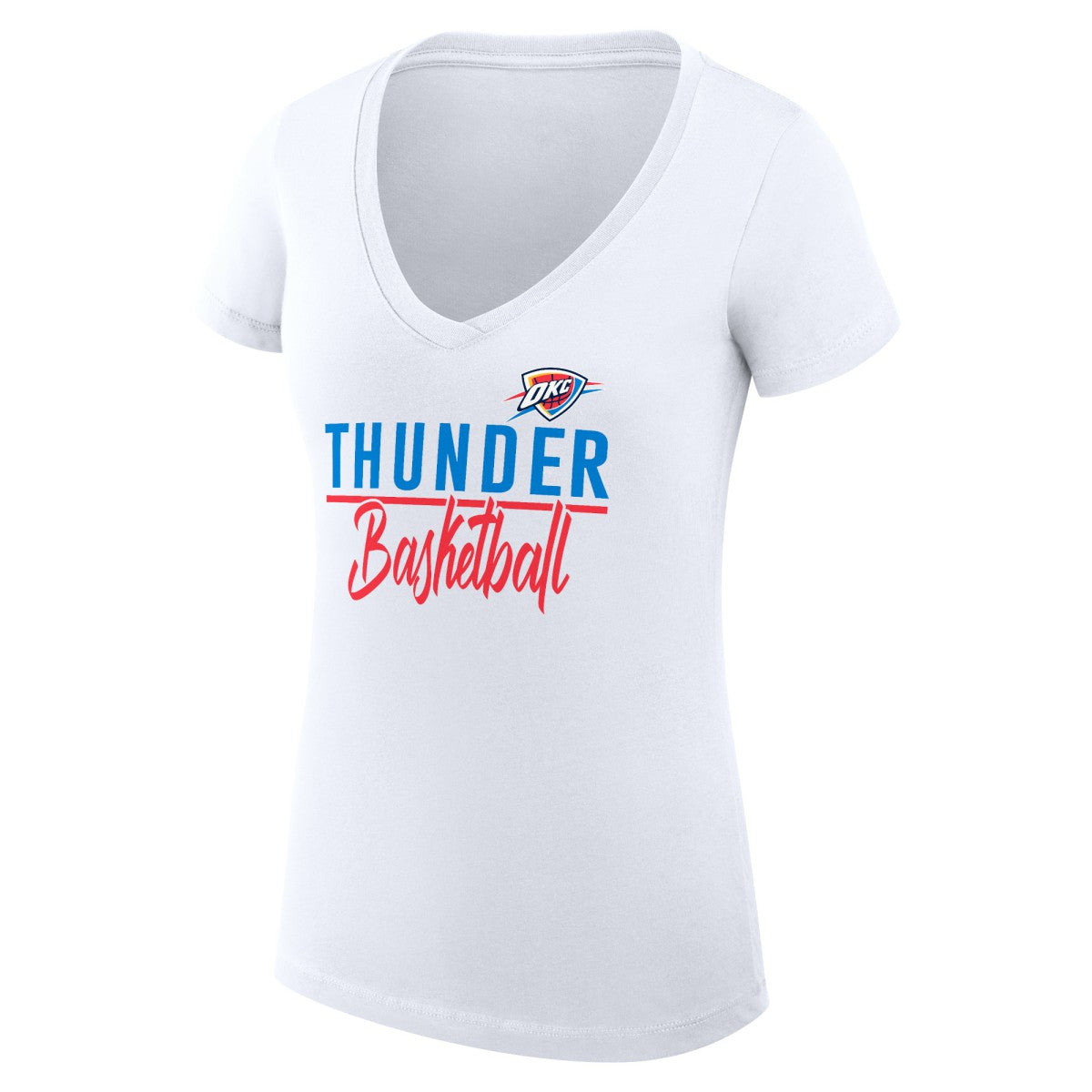 Oklahoma City Thunder G-III 4Her by Carl Banks Women's Super-Slim Fit Lightweight Team Sport V-Neck T-Shirt On Sale