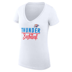 Oklahoma City Thunder G-III 4Her by Carl Banks Women's Super-Slim Fit Lightweight Team Sport V-Neck T-Shirt On Sale
