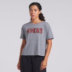 San Francisco 49ers Fanatics Women's Swing Pass Tri-Blend Boxy T-Shirt
