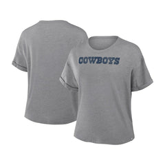 Dallas Cowboys Fanatics Women's Swing Pass Tri-Blend Boxy T-Shirt