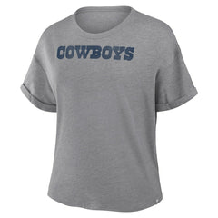 Dallas Cowboys Fanatics Women's Swing Pass Tri-Blend Boxy T-Shirt