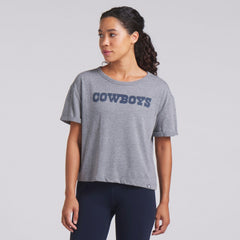 Dallas Cowboys Fanatics Women's Swing Pass Tri-Blend Boxy T-Shirt
