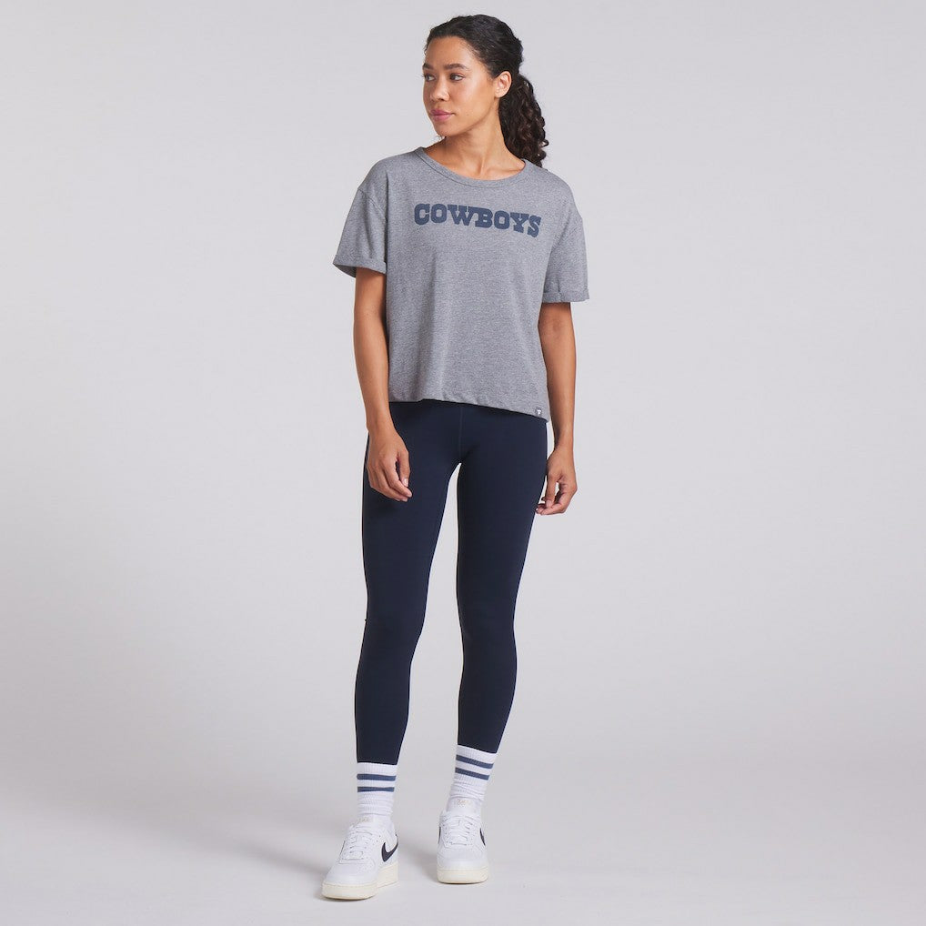 Dallas Cowboys Fanatics Women's Swing Pass Tri-Blend Boxy T-Shirt