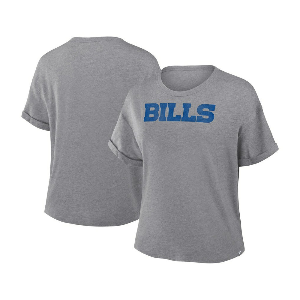 Buffalo Bills Fanatics Women's Swing Pass Tri-Blend Boxy T-Shirt