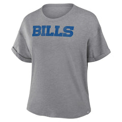 Buffalo Bills Fanatics Women's Swing Pass Tri-Blend Boxy T-Shirt