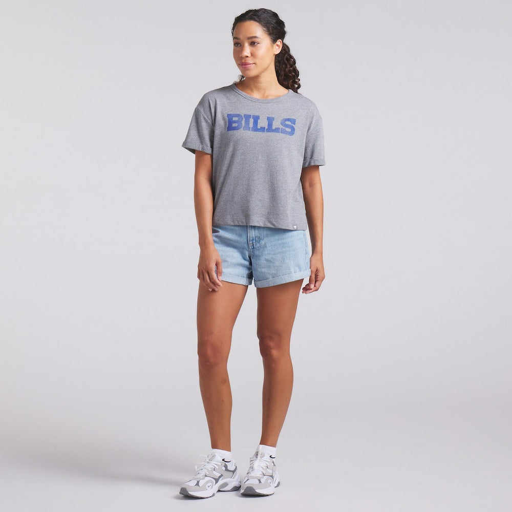 Buffalo Bills Fanatics Women's Swing Pass Tri-Blend Boxy T-Shirt