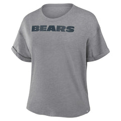 Chicago Bears Fanatics Women's Swing Pass Tri-Blend Boxy T-Shirt