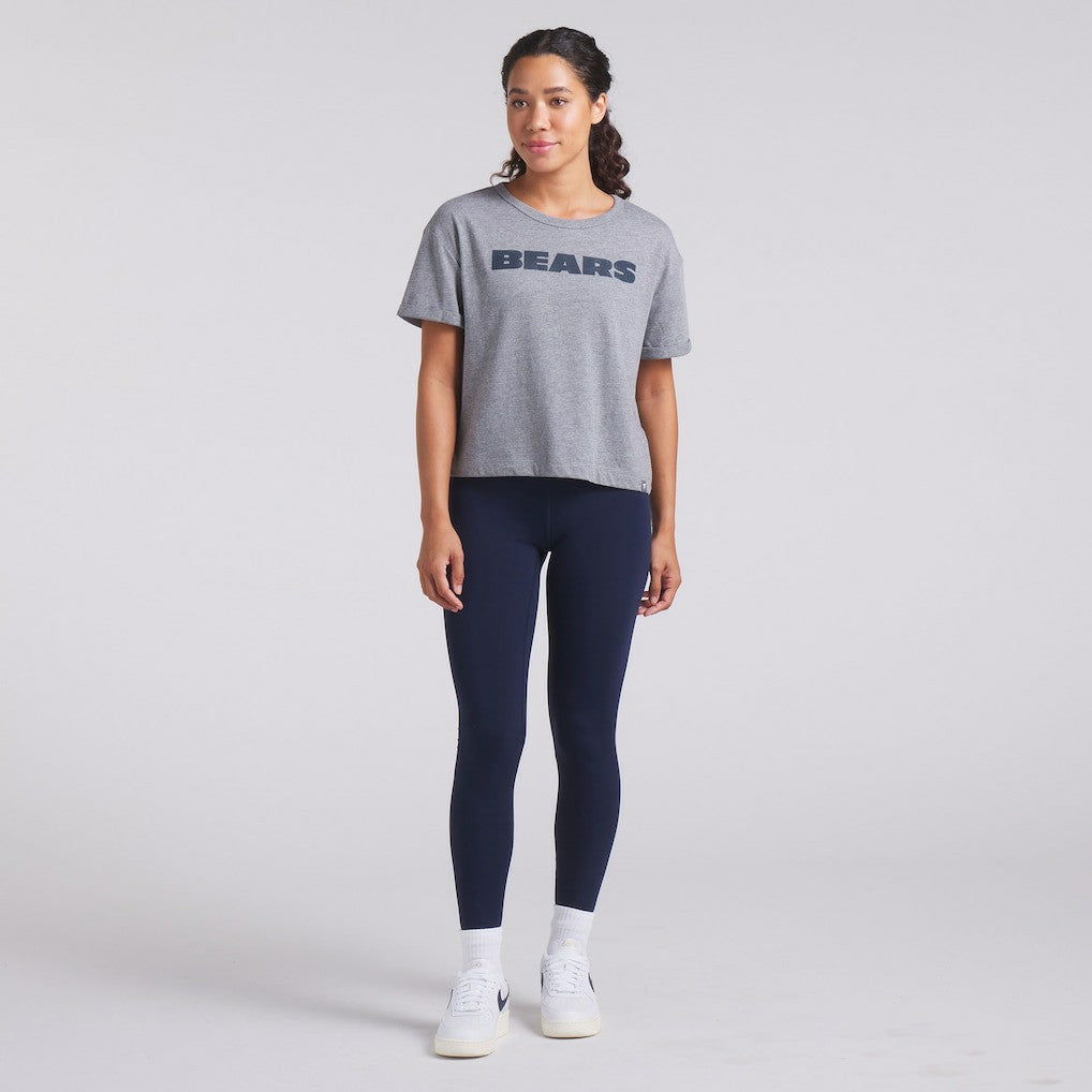 Chicago Bears Fanatics Women's Swing Pass Tri-Blend Boxy T-Shirt