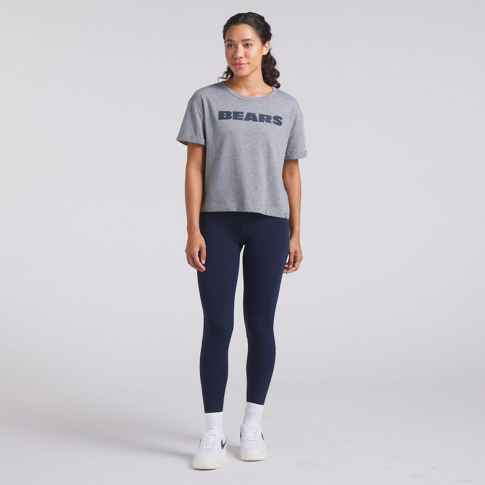 Chicago Bears Fanatics Women's Swing Pass Tri-Blend Boxy T-Shirt