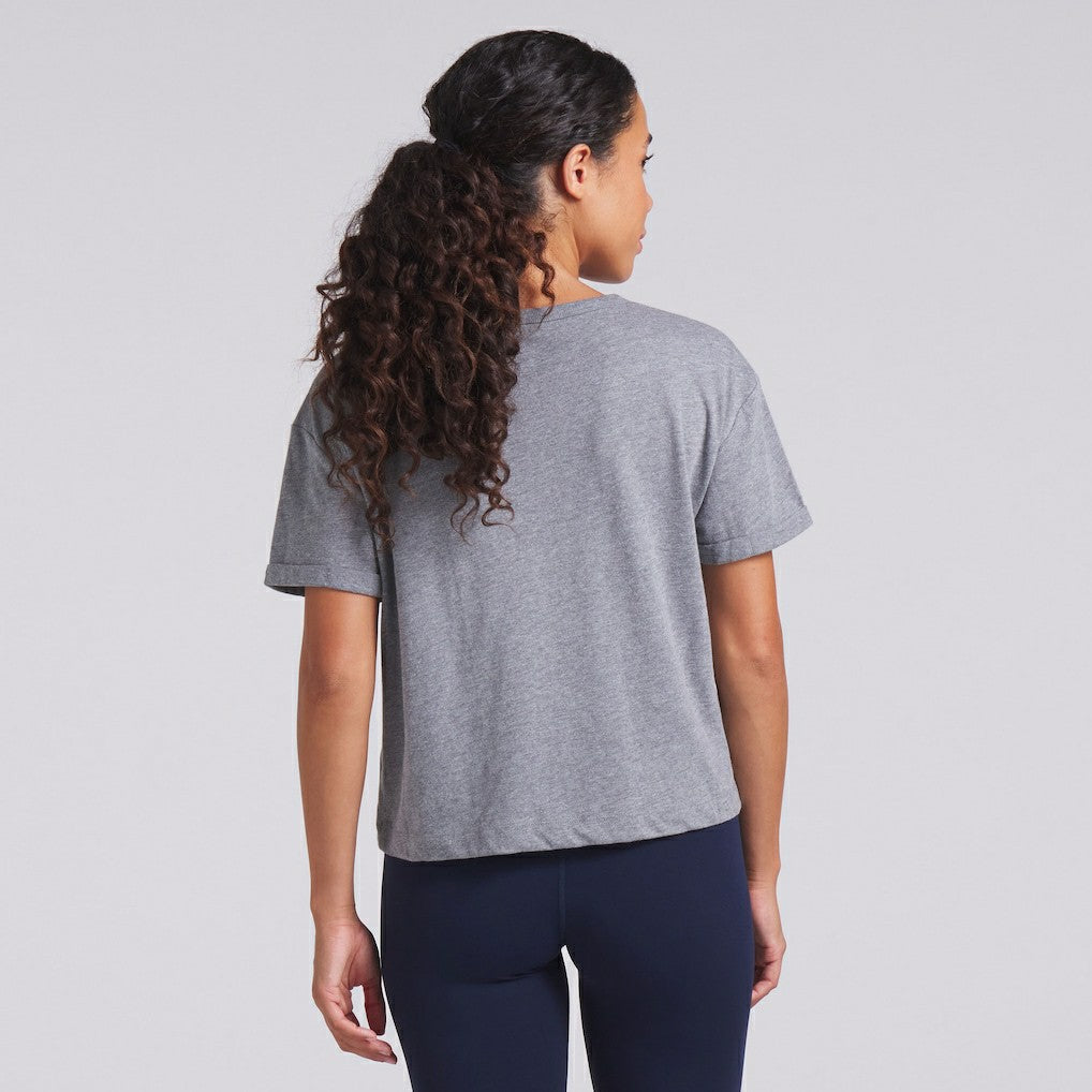 Chicago Bears Fanatics Women's Swing Pass Tri-Blend Boxy T-Shirt