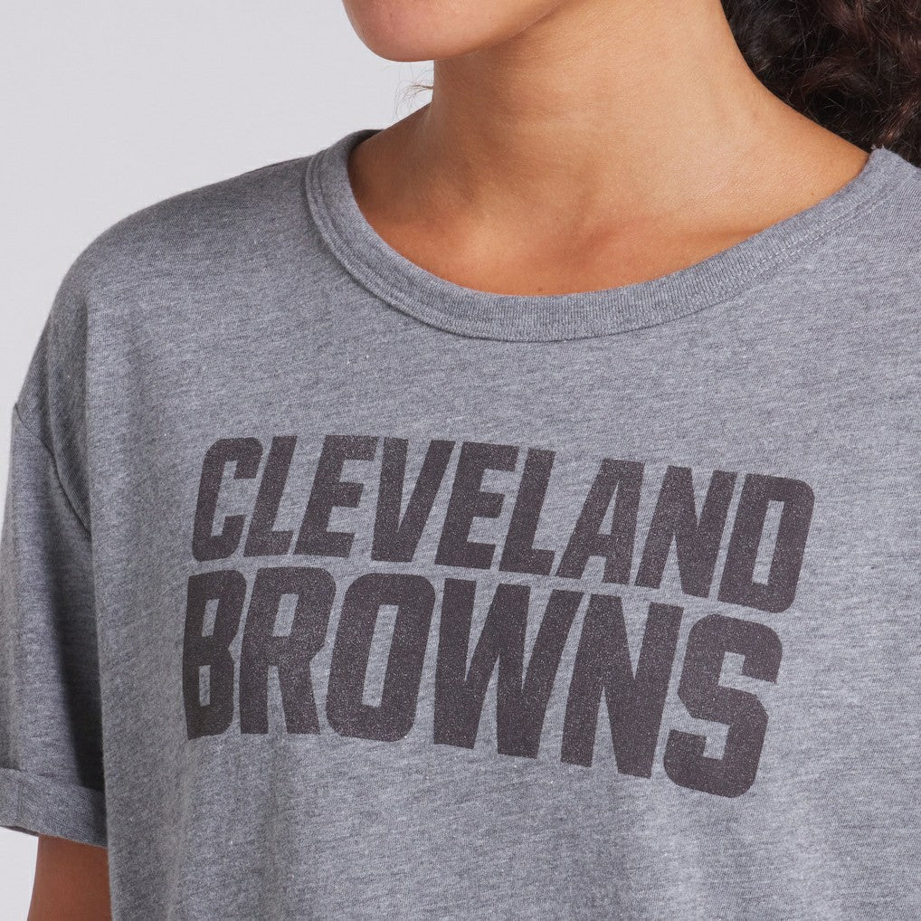 Cleveland Browns Fanatics Women's Swing Pass Tri-Blend Boxy T-Shirt