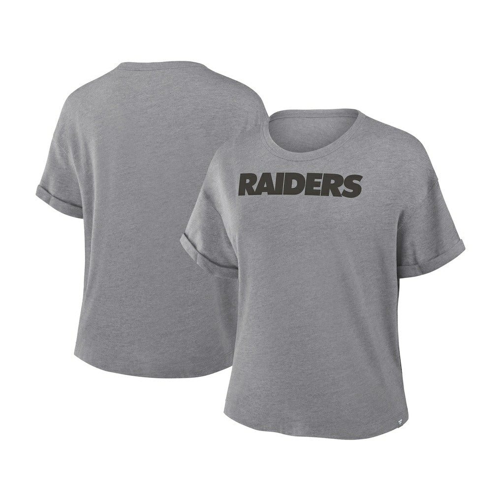 Las Vegas Raiders Fanatics Women's Swing Pass Tri-Blend Boxy T-Shirt