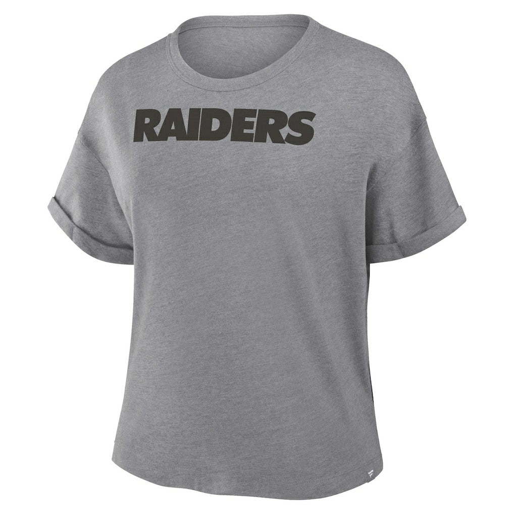 Las Vegas Raiders Fanatics Women's Swing Pass Tri-Blend Boxy T-Shirt