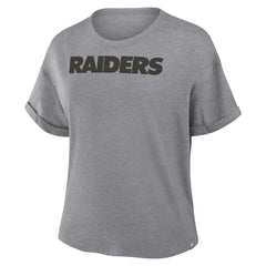 Las Vegas Raiders Fanatics Women's Swing Pass Tri-Blend Boxy T-Shirt
