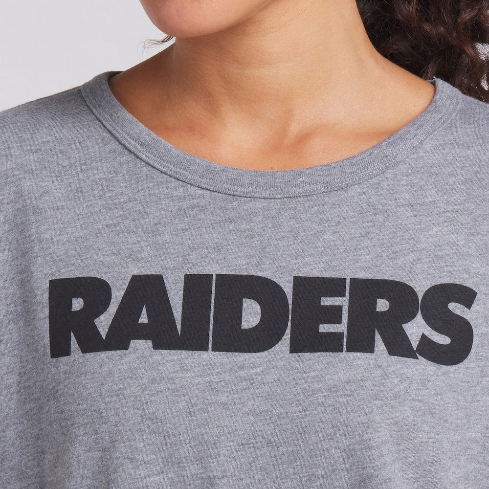 Las Vegas Raiders Fanatics Women's Swing Pass Tri-Blend Boxy T-Shirt