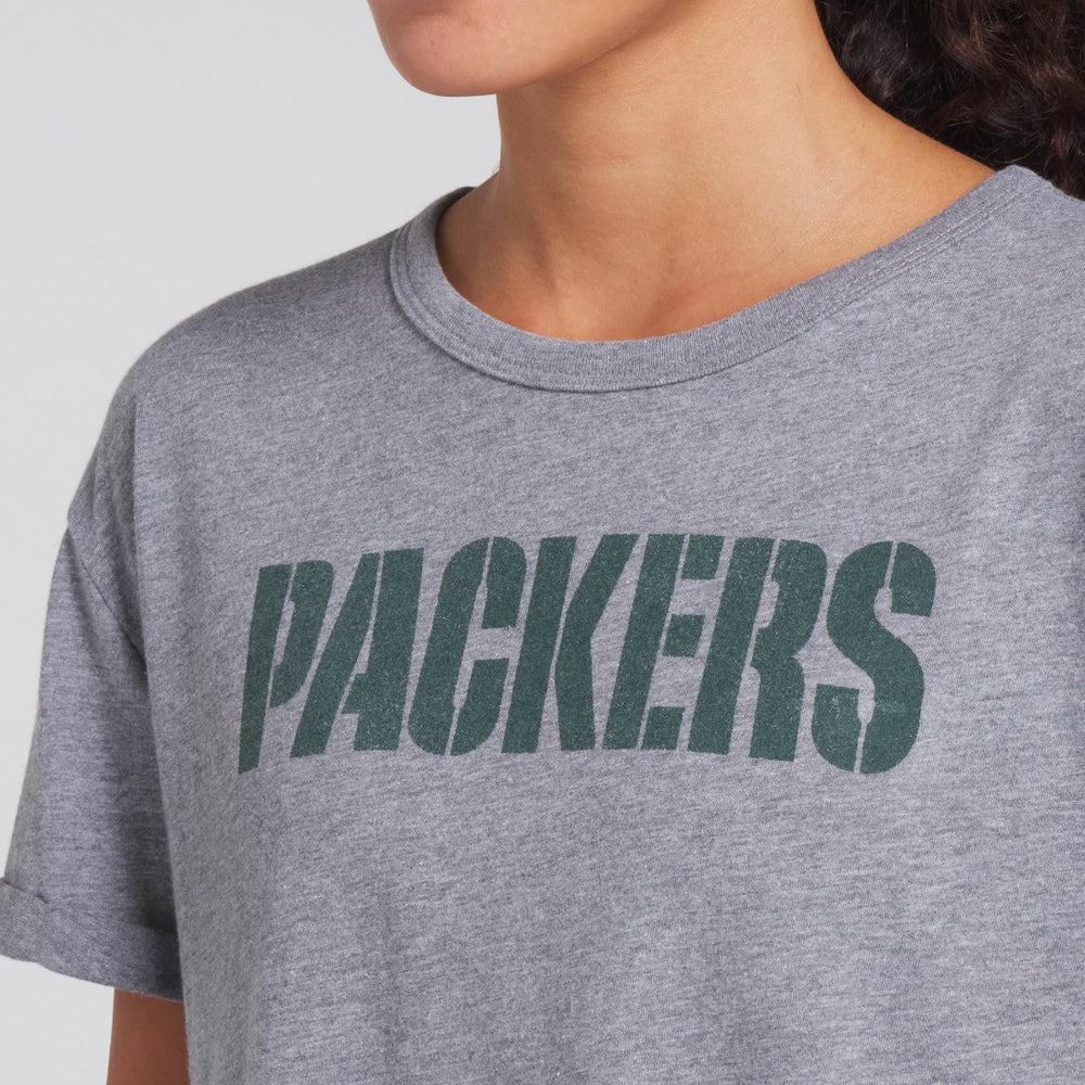 Green Bay Packers Fanatics Women's Swing Pass Tri-Blend Boxy T-Shirt