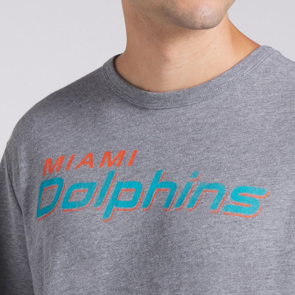Miami Dolphins Fanatics Pass Rush Tri-Blend T-Shirt