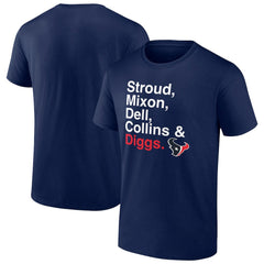 Houston Texans  Stroud, Mixon, Dell, Collins & Diggs T-Shirt