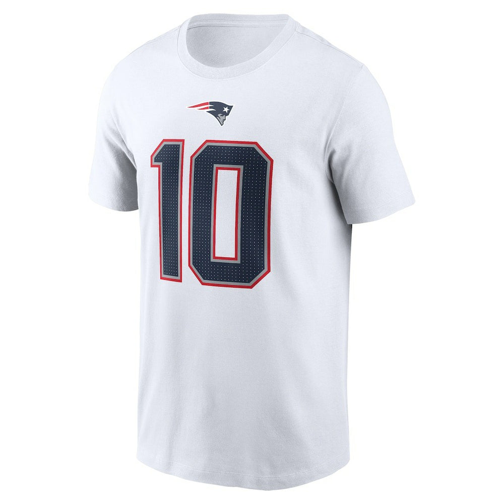 New England Patriots Nike Drake Maye  Player Name & Number T-Shirt