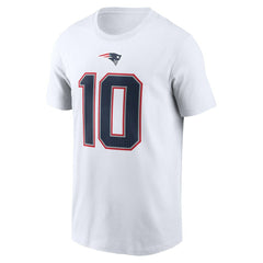 New England Patriots Nike Drake Maye  Player Name & Number T-Shirt