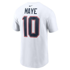 New England Patriots Nike Drake Maye  Player Name & Number T-Shirt