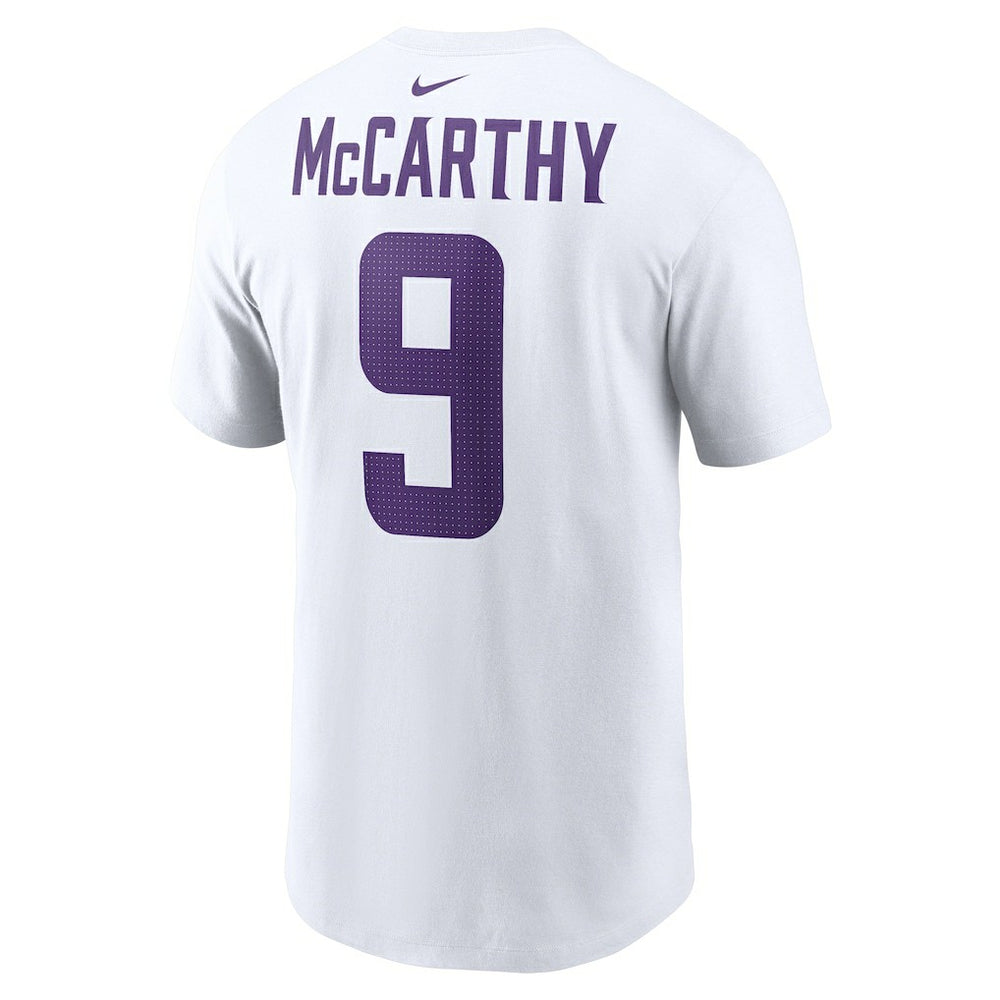 Minnesota Vikings Nike J.J. McCarthy  Player Name & Number T-Shirt