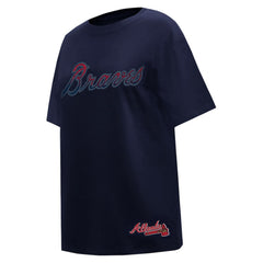 Atlanta Braves Pro Standard Women's Rhinestone Slim Fit T-Shirt | MLB Outlet