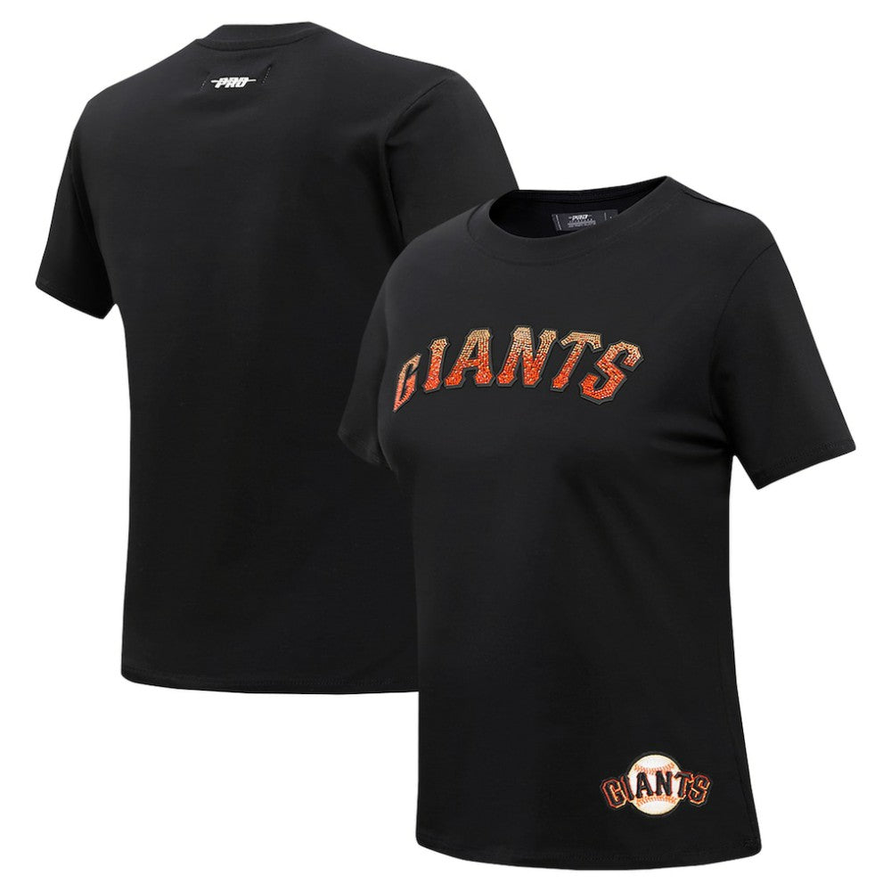 San Francisco Giants Pro Standard Women's Rhinestone Slim Fit T-Shirt | MLB New