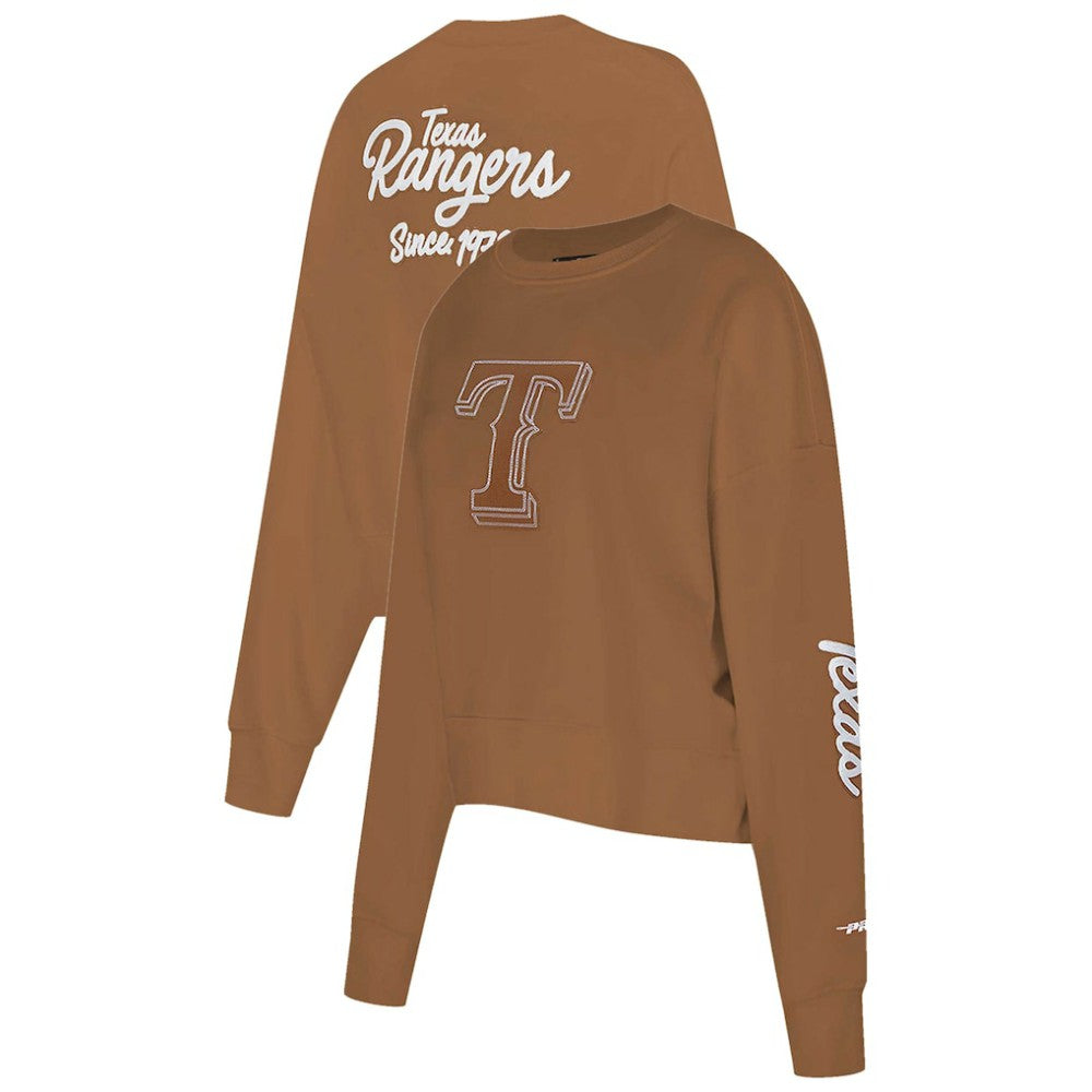 Texas Rangers Pro Standard Women's Paint The City Pullover Cropped Sweatshirt | MLB US