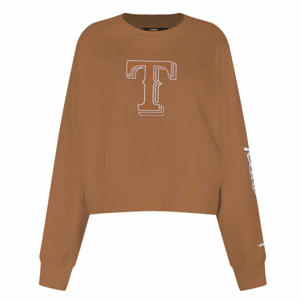 Texas Rangers Pro Standard Women's Paint The City Pullover Cropped Sweatshirt | MLB US
