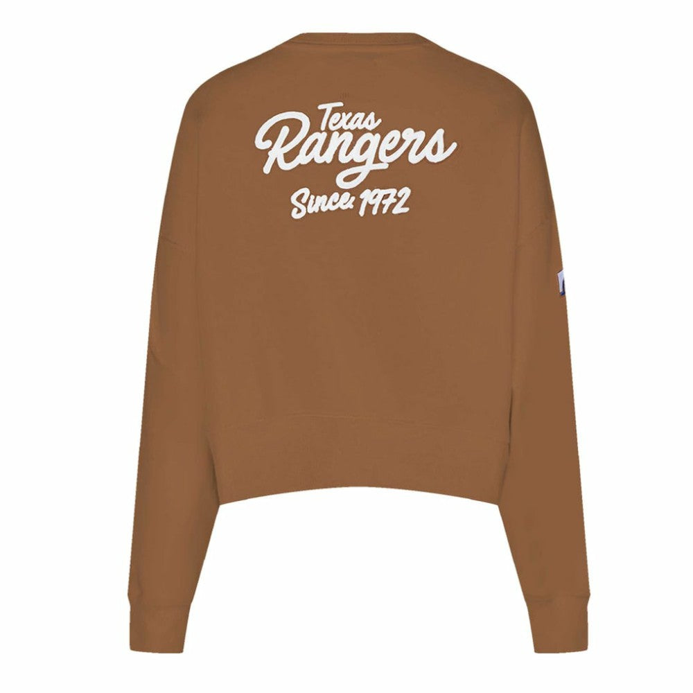 Texas Rangers Pro Standard Women's Paint The City Pullover Cropped Sweatshirt | MLB US