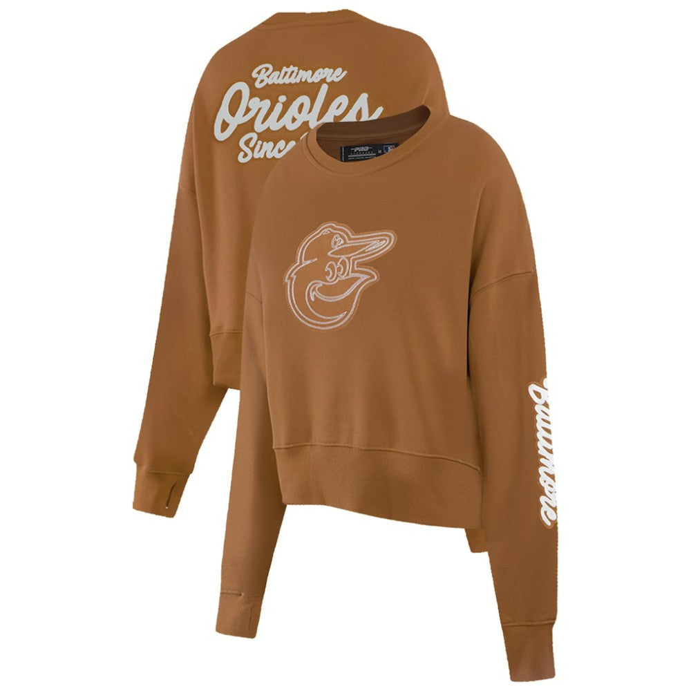 Baltimore Orioles Pro Standard Women's Paint The City Pullover Cropped Sweatshirt | MLB New