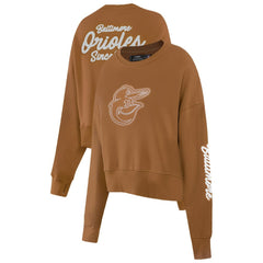 Baltimore Orioles Pro Standard Women's Paint The City Pullover Cropped Sweatshirt | MLB New