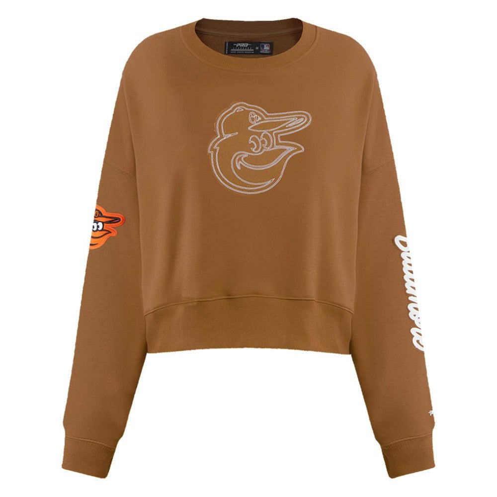 Baltimore Orioles Pro Standard Women's Paint The City Pullover Cropped Sweatshirt | MLB New