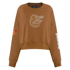 Baltimore Orioles Pro Standard Women's Paint The City Pullover Cropped Sweatshirt | MLB New