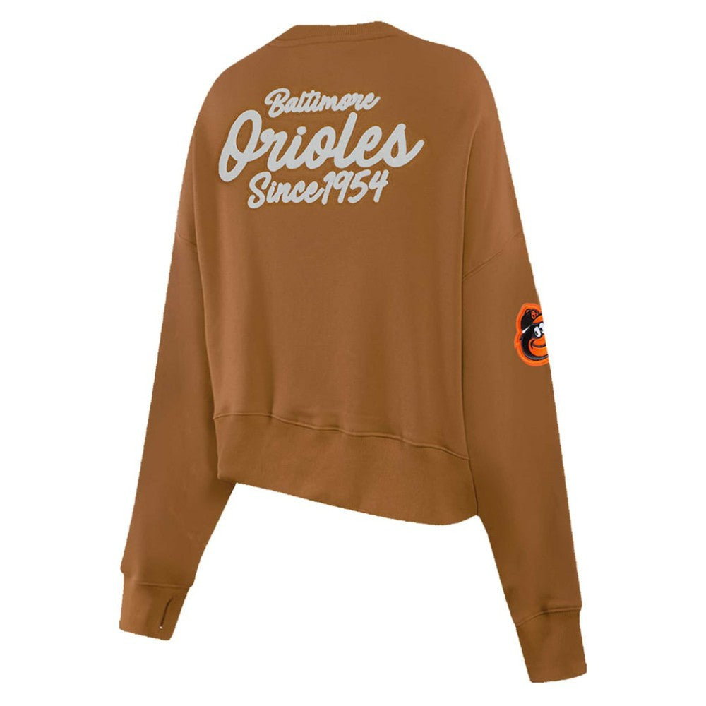 Baltimore Orioles Pro Standard Women's Paint The City Pullover Cropped Sweatshirt | MLB New