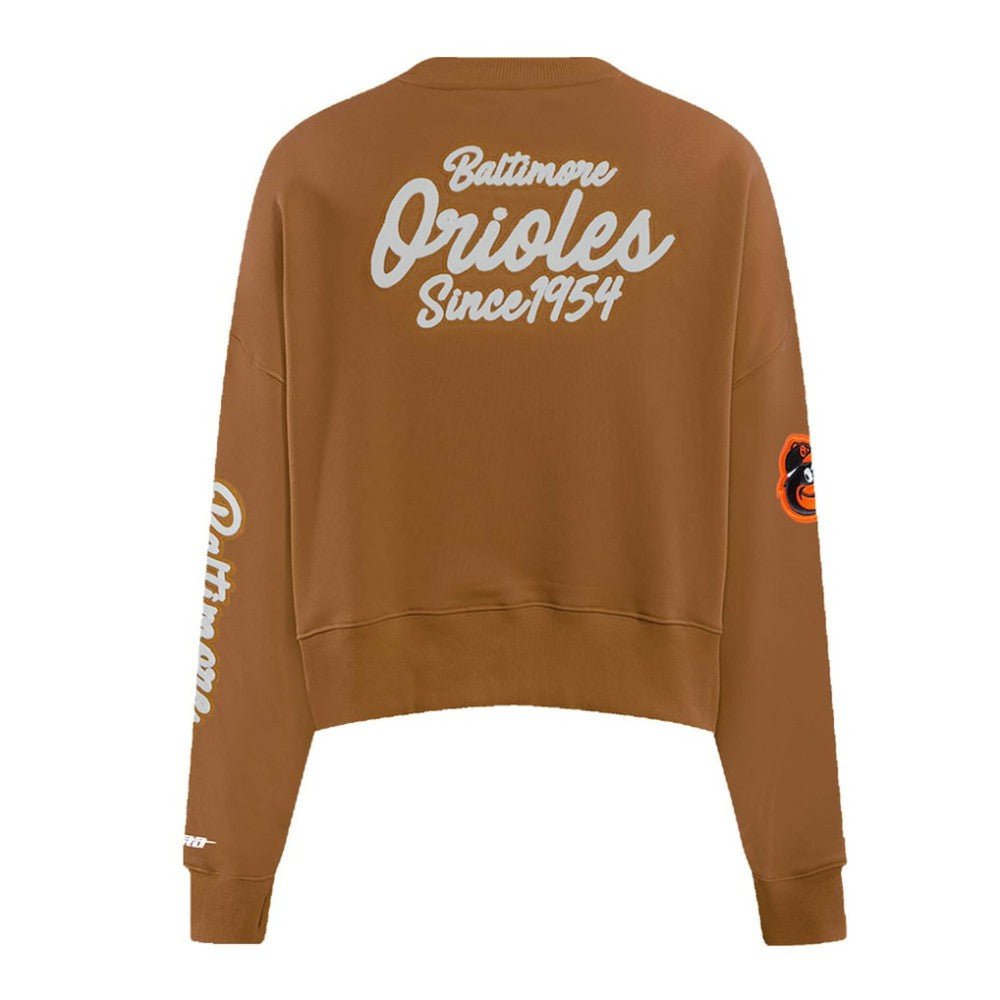 Baltimore Orioles Pro Standard Women's Paint The City Pullover Cropped Sweatshirt | MLB New